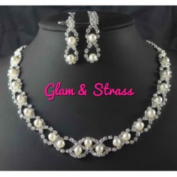 Parure strass & perles