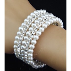 Bracelet strass & perles