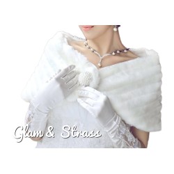 Boléro mariage en fausse...