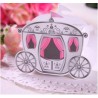 Boîte à dragées carrosse princesse rose