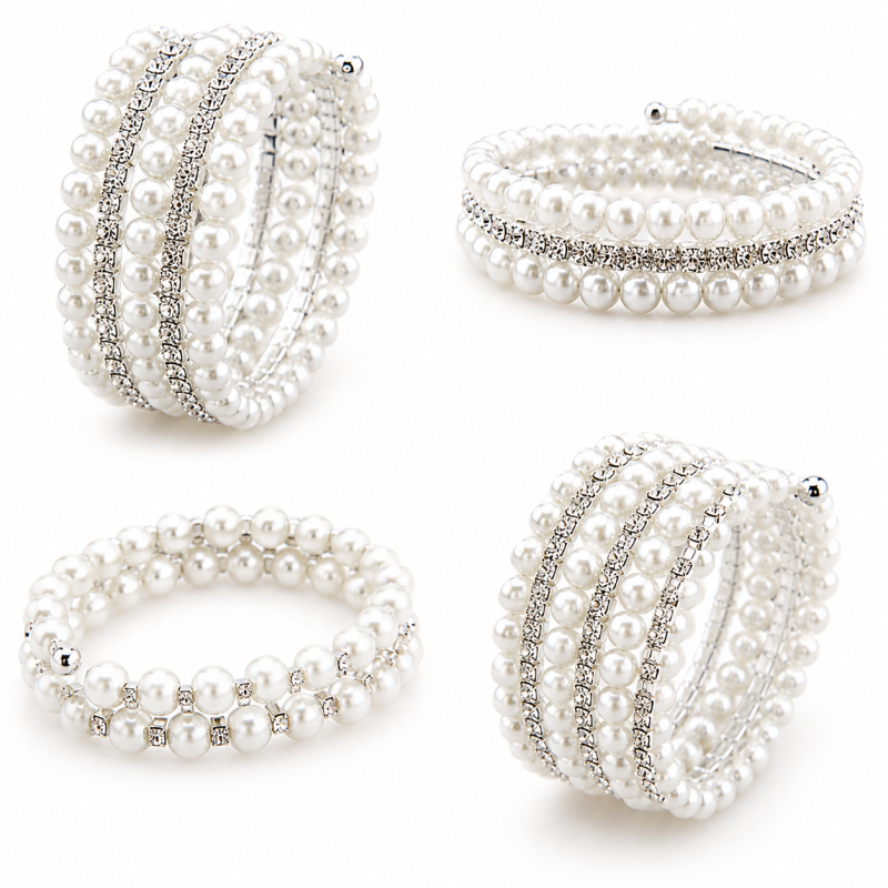 Bracelet mariée perles & cristaux éclat royal